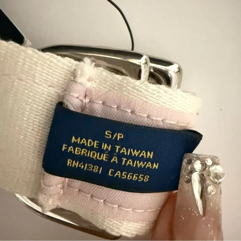 Polo Ralph Lauren Pink Tennis Bear Canvas Belt – Kids Size S – NWT